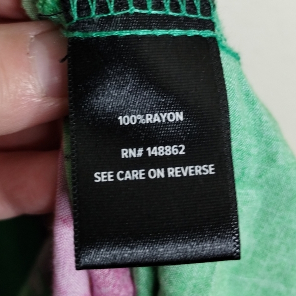 Torrid Midi Challis Green Floral Smocked Dress Size 4X - Picture 6 of 7